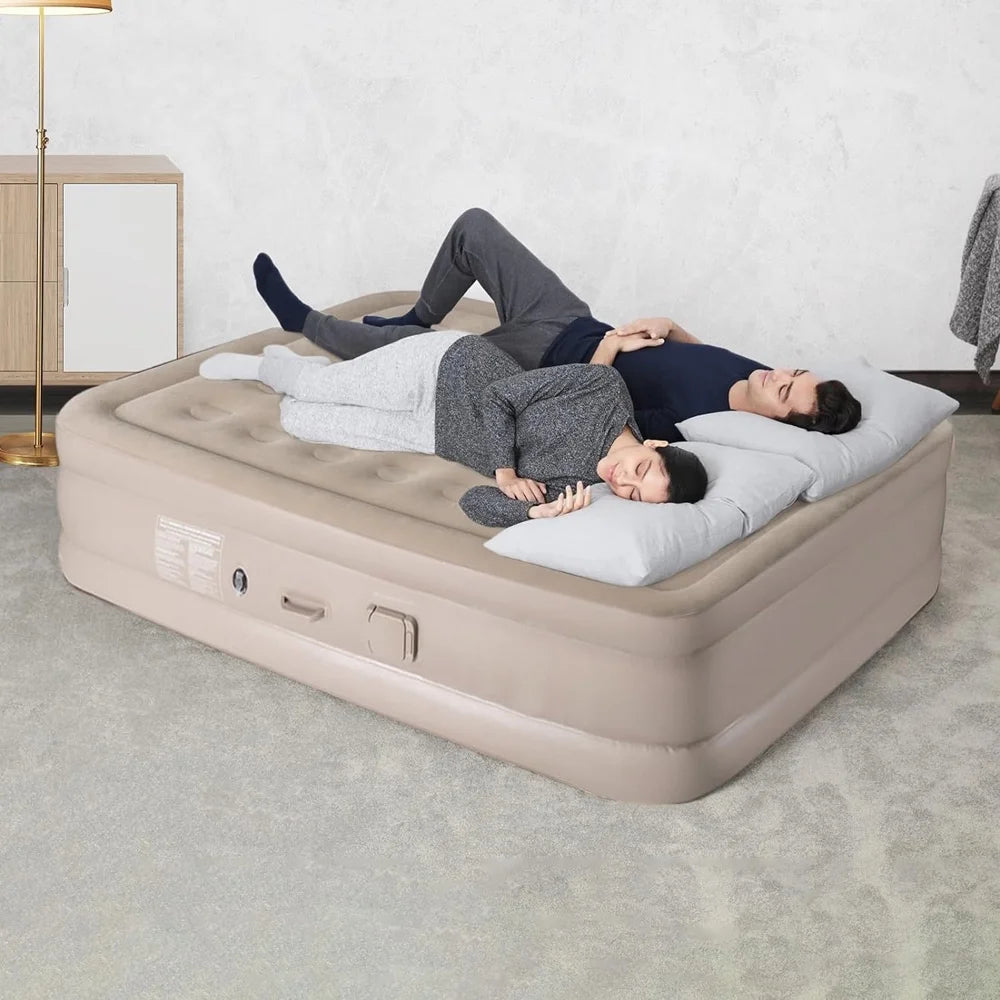 Air Bed Mattress Queen Size Built-in Pump LED Inflatable