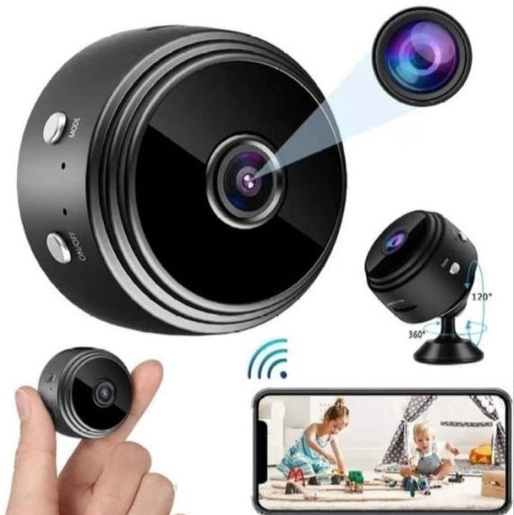 AB SmartEye Mini Wireless WiFi Security Camera | HD 1080p Indoor Video Recorder with Low Light Vision | Portable & Magnetic | Home, Office, and Baby Monitor