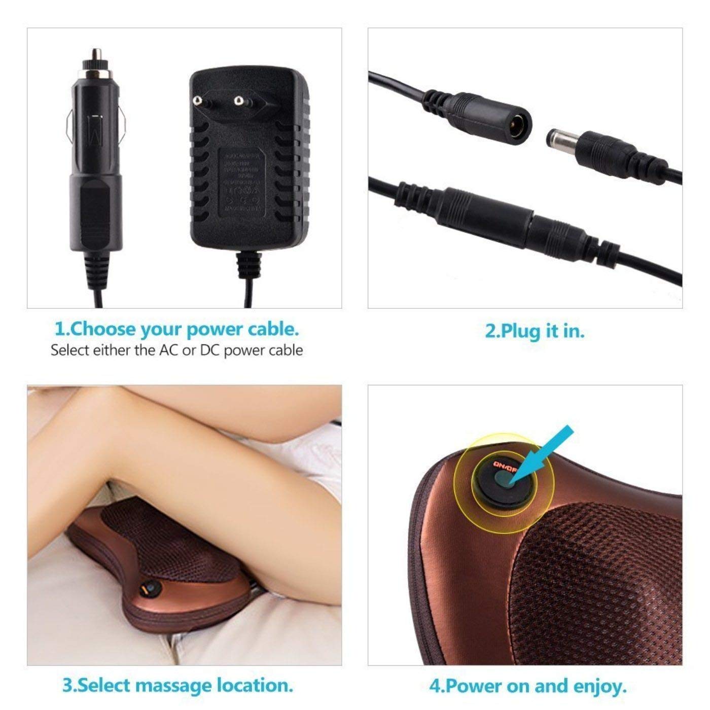 Electric Neck and body Massager Pillow-Car and Home Electric Massager Pillow