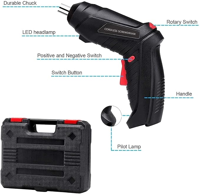 47 in 1 Electric Screwdriver| usb rechargeable mini Screwdriver| Cordless Drill Screwdriver Bits Set |Electric Portable Drill Driver Machine