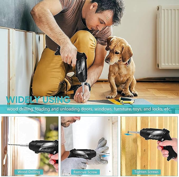 47 in 1 Electric Screwdriver| usb rechargeable mini Screwdriver| Cordless Drill Screwdriver Bits Set |Electric Portable Drill Driver Machine