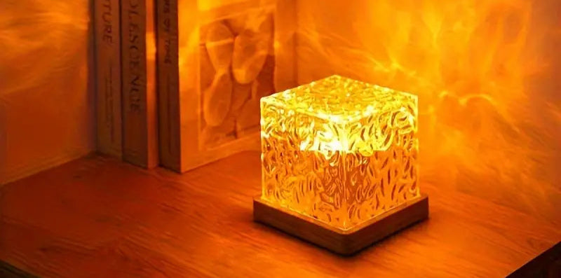 Dynamic Water Ripple Night Light - LED Projector Lamp for Bedroom and Gaming Room Decor