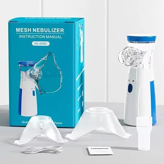Portable Mesh Nebulizer – Handheld, Ultra-Quiet, Travel-Friendly | One-Touch Operation | High Nebulization Rate