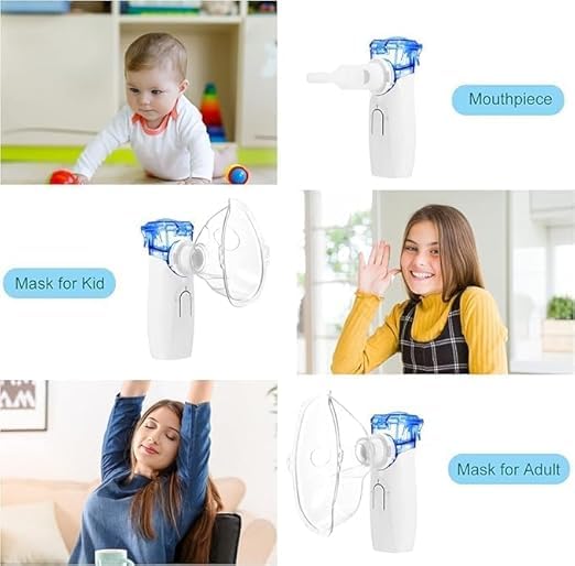 Portable Mesh Nebulizer – Handheld, Ultra-Quiet, Travel-Friendly | One-Touch Operation | High Nebulization Rate