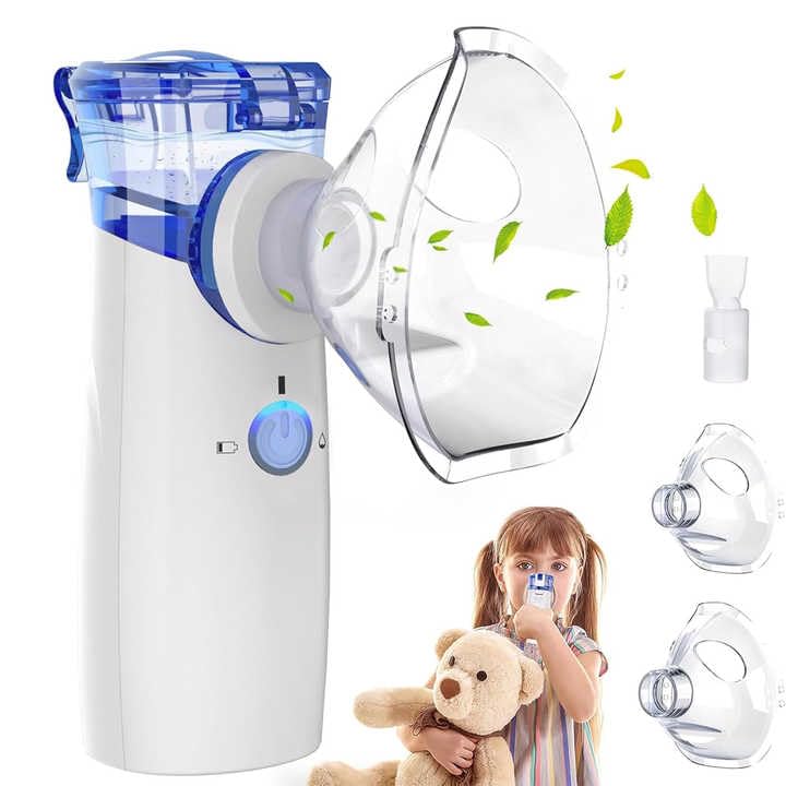 Portable Mesh Nebulizer – Handheld, Ultra-Quiet, Travel-Friendly | One-Touch Operation | High Nebulization Rate