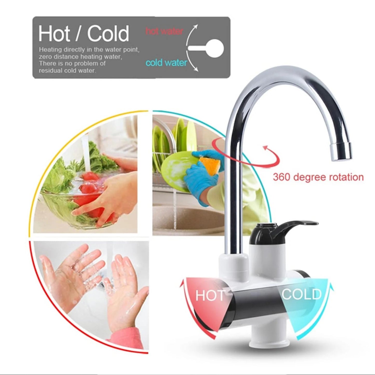 Instant Water Heater Faucet | Dynamic Instant Water Faucet Geyser | Instant Water Geyser Faucet | Instant Electric Heating Water Faucet | Electric Faucet Instant Hot Water Heater Tap