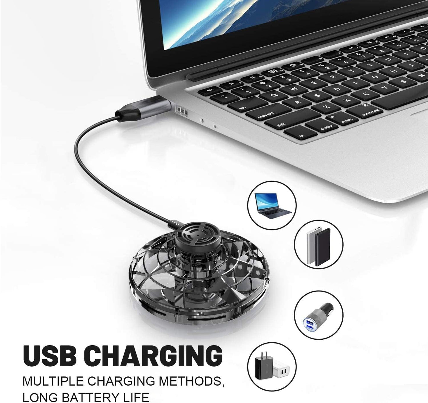 Magic Flying Spinner Toy – Hand-Controlled with LED Lights | Safe, Fun & Easy to Fly | Perfect Gift for Kids & Adults