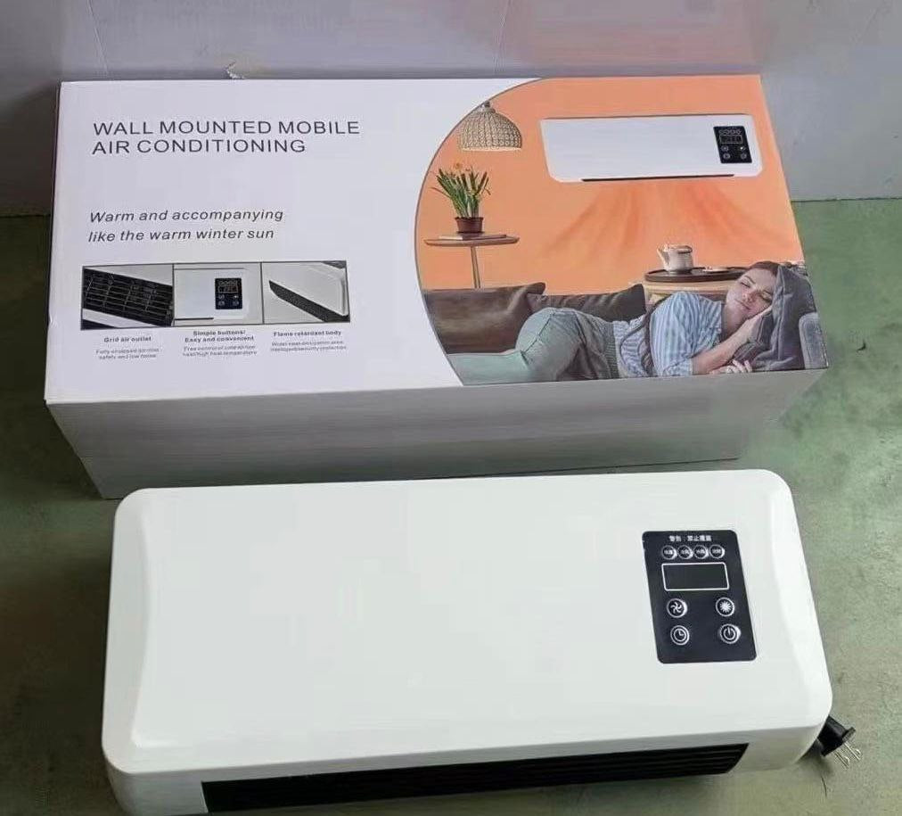 Portable Air Conditioner, Mini AC Wall Mounted Cooling and Heating Fan, Portable Touch Control Low Noise Air Conditioner for Indoor Outdoor