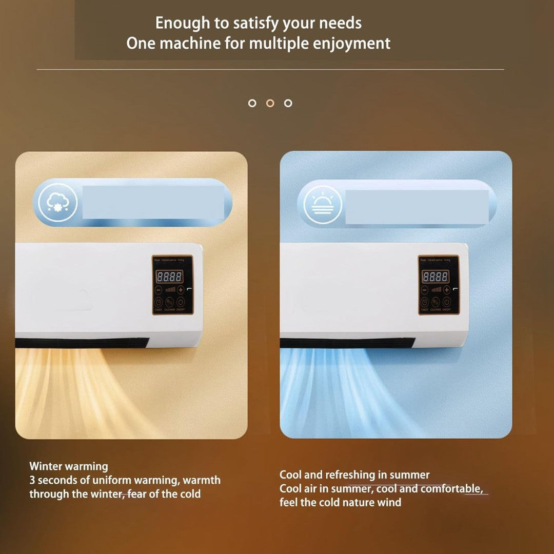 Portable Air Conditioner, Mini AC Wall Mounted Cooling and Heating Fan, Portable Touch Control Low Noise Air Conditioner for Indoor Outdoor